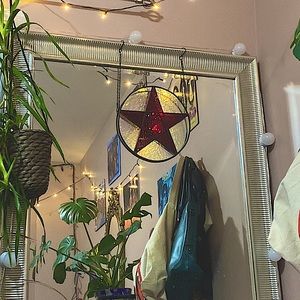 10” stained glass pentacle